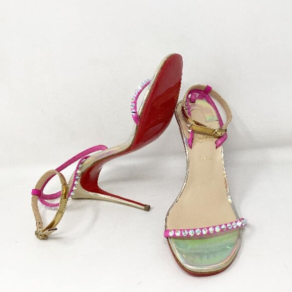 *ON SALE* Christian Louboutin #52722 Rosalie Strass Heels Size 37 - Picture 4 of 8